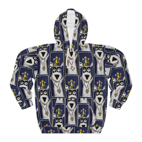 Royal Jester Hoodie — Playful Graphic Pullover