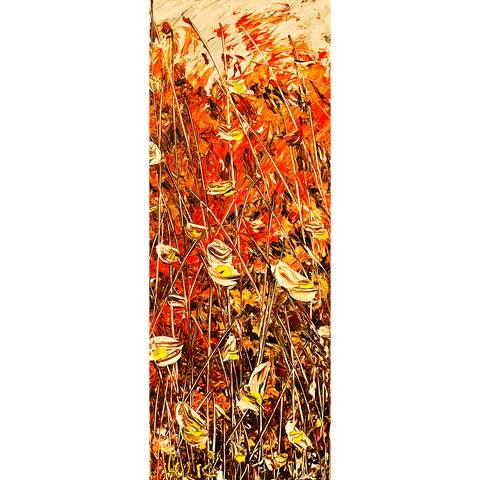 Blazing Blossoms I 12x32