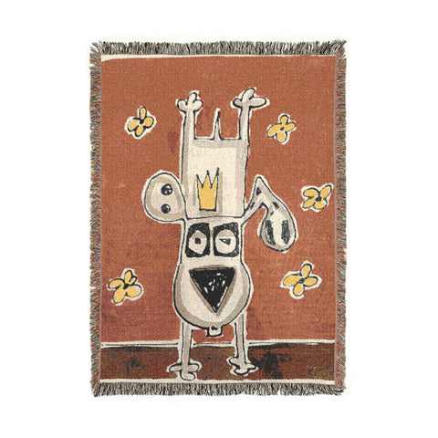 Downward Facing Dog Woven Tapestry Blanket