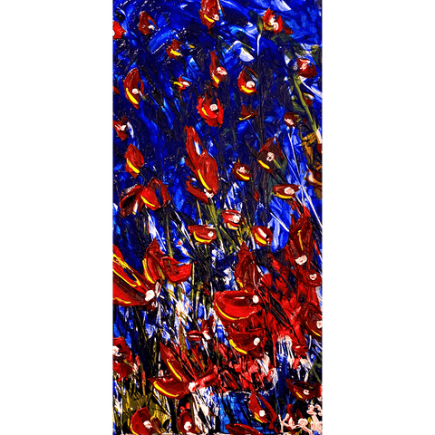 Dark Blue Bloom 10x20