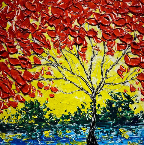 Poinciana Dawn 24x24