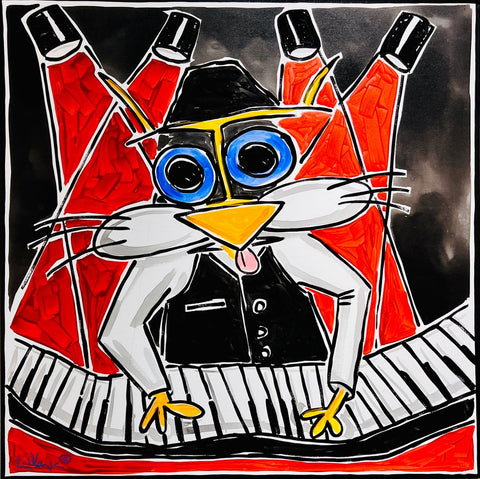 Cool Cat on the Keys 36x36