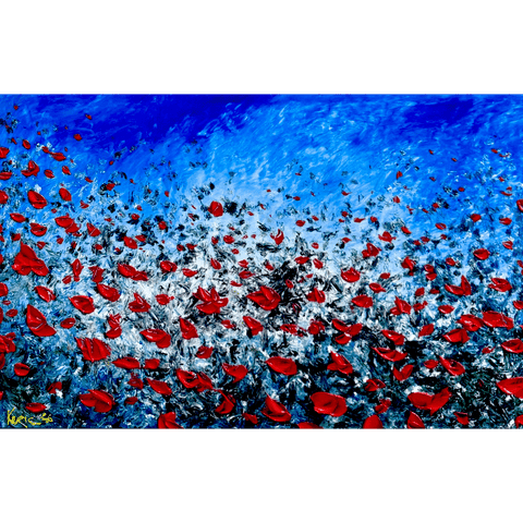 Midnight Poppies 35x55