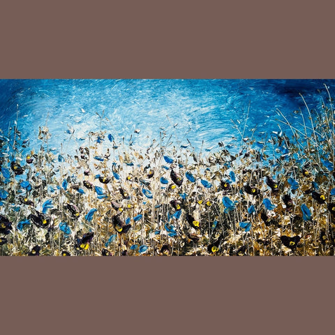 Abergine Blossoms 32x60 - Kezic Gallery