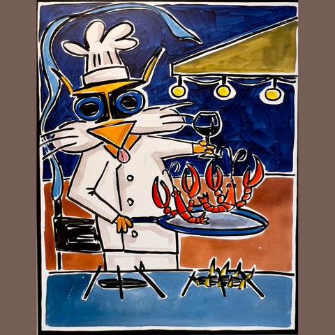 Downtown Dinner 22x28 - Kezic Gallery