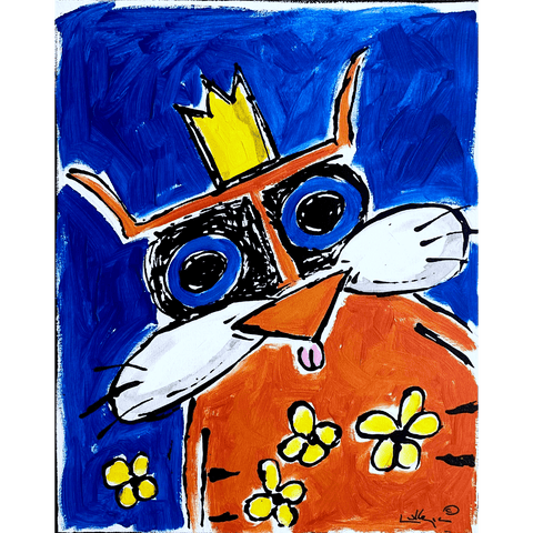 Feline & Flowers 16x20 - Kezic Gallery