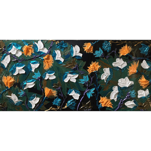 Magnolias Dusk 22x48 - Kezic Gallery