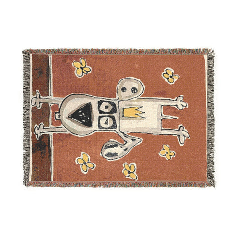 Downward Facing Dog Woven Tapestry Blanket