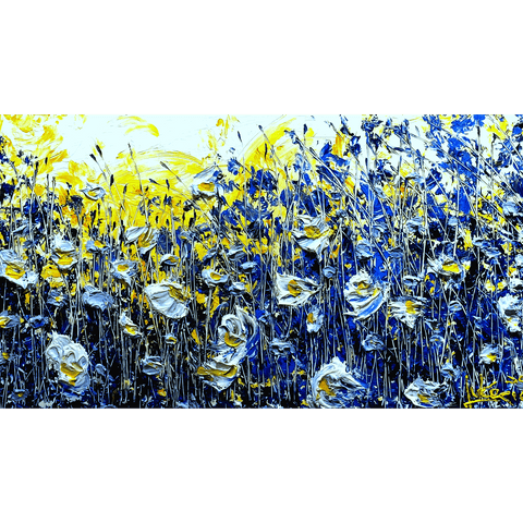 Golden Blue Hue 26x46