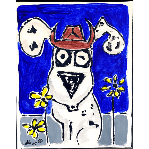 Hound in a Hat 8x10