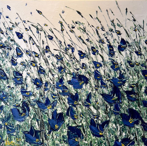 Blue Memories II 36x36
